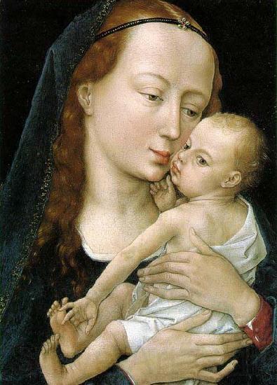 WEYDEN, Rogier van der Virgin and Child after 1454 Spain oil painting art